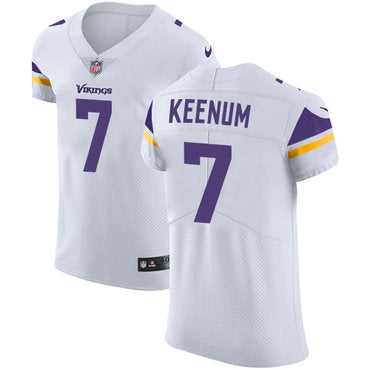 Mens Nike Minnesota Vikings 7 Case Keenum White Stitched Nfl Vapor Untouchable Elite Jersey