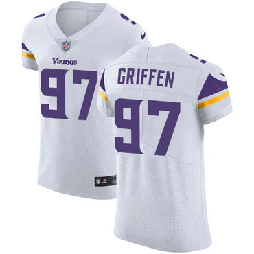 Mens Nike Minnesota Vikings 97 Everson Griffen White Stitched Nfl Vapor Untouchable Elite Jersey