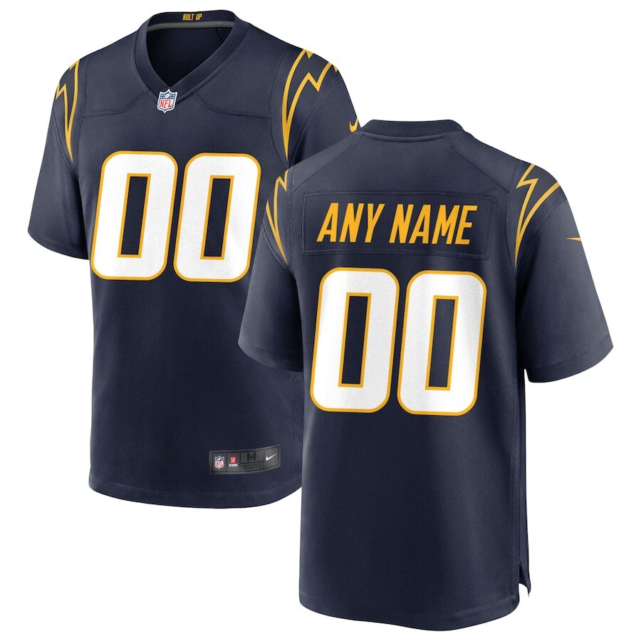 Mens Nike Navy Los Angeles Chargers Alternate Custom Game Jersey