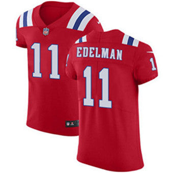 Mens Nike New England Patriots 11 Julian Edelman Red Alternate Stitched Nfl Vapor Untouchable Elite Jersey