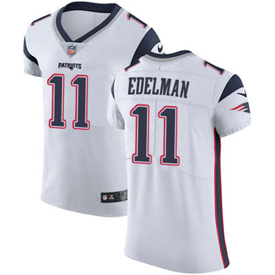 Mens Nike New England Patriots 11 Julian Edelman White Stitched Nfl Vapor Untouchable Elite Jersey