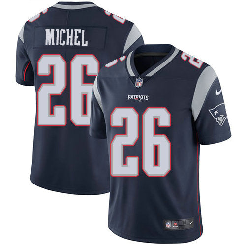 Mens Nike New England Patriots 26 Sony Michel Navy Blue Team Color Stitched Nfl Vapor Untouchable Limited Jersey