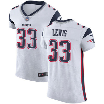 Mens Nike New England Patriots 33 Dion Lewis White Stitched Nfl Vapor Untouchable Elite Jersey