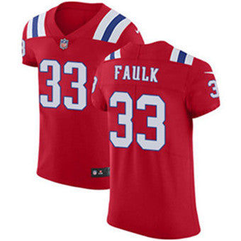 Mens Nike New England Patriots 33 Kevin Faulk Red Alternate Stitched Nfl Vapor Untouchable Elite Jersey
