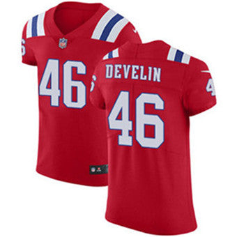 Mens Nike New England Patriots 46 James Develin Red Alternate Stitched Nfl Vapor Untouchable Elite Jersey
