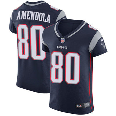Mens Nike New England Patriots 80 Danny Amendola Navy Blue Team Color Stitched Nfl Vapor Untouchable Elite Jersey