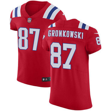 Mens Nike New England Patriots 87 Rob Gronkowski Red Alternate Stitched Nfl Vapor Untouchable Elite Jersey