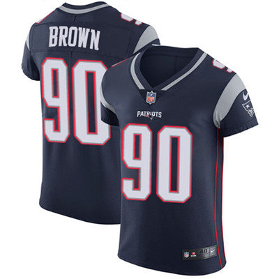Mens Nike New England Patriots 90 Malcom Brown Navy Blue Team Color Stitched Nfl Vapor Untouchable Elite Jersey
