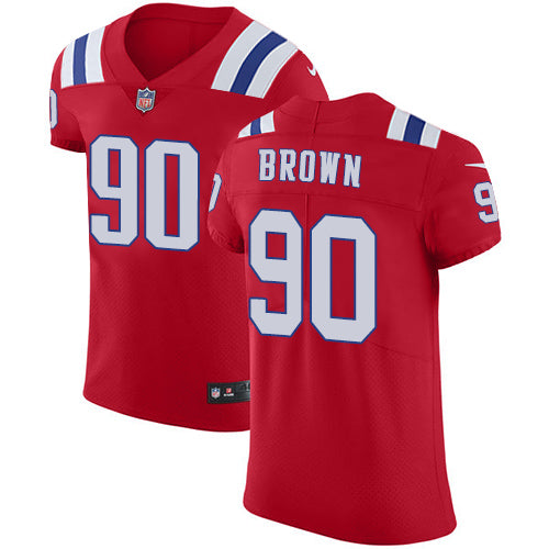 Mens Nike New England Patriots 90 Malcom Brown Red Alternate Stitched Nfl Vapor Untouchable Elite Jersey