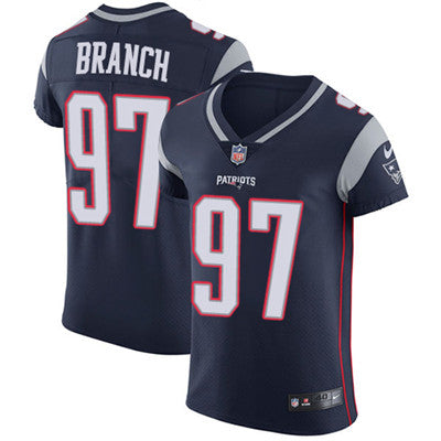 Mens Nike New England Patriots 97 Alan Branch Navy Blue Team Color Stitched Nfl Vapor Untouchable Elite Jersey