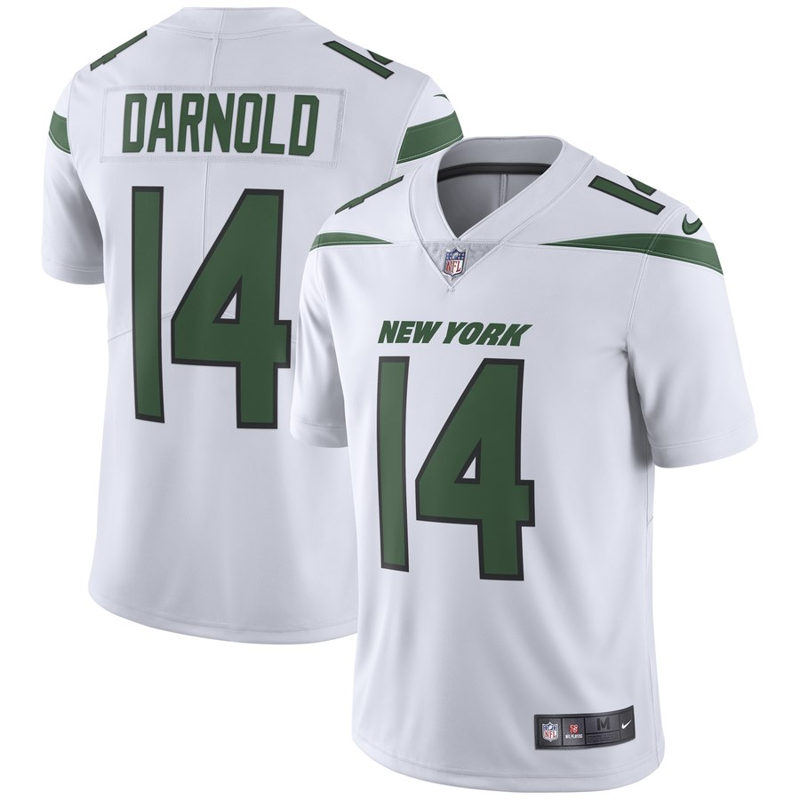 Mens Nike New York Jets 14 Sam Darnold White New 2019 Vapor Untouchable Limited Jersey