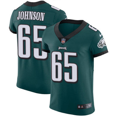 Mens Nike Philadelphia Eagles 65 Lane Johnson Midnight Green Team Color Stitched Nfl Vapor Untouchable Elite Jersey