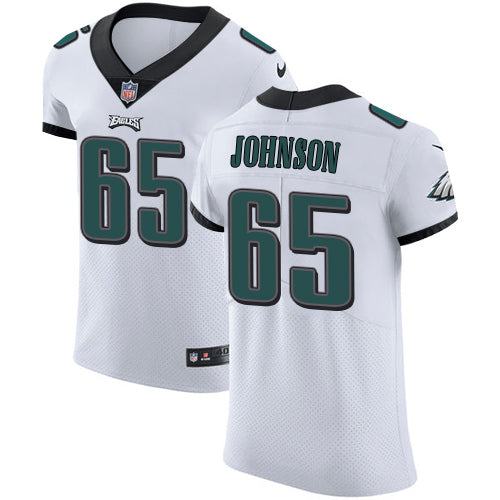 Mens Nike Philadelphia Eagles 65 Lane Johnson White Stitched Nfl Vapor Untouchable Elite Jersey