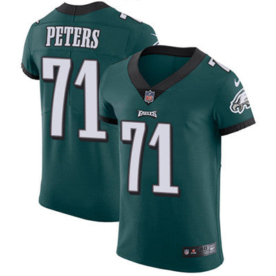 Mens Nike Philadelphia Eagles 71 Jason Peters Midnight Green Team Color Stitched Nfl Vapor Untouchable Elite Jersey