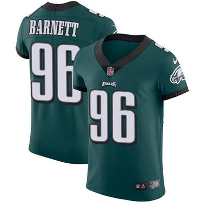 Mens Nike Philadelphia Eagles 96 Derek Barnett Midnight Green Team Color Stitched Nfl Vapor Untouchable Elite Jersey