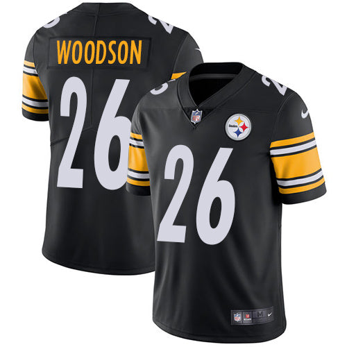 Mens Nike Pittsburgh Steelers 26 Rod Woodson Limited Vapor Untouchable Black Home Jersey