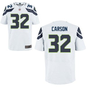 Mens Nike Seattle Seahawks 32 Chris Carson Elite White Jersey