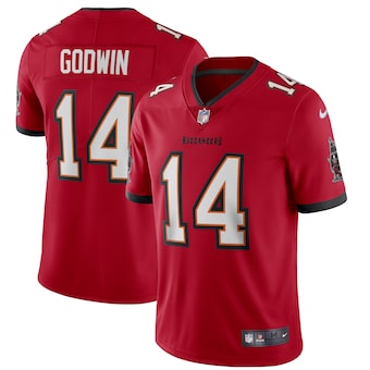 Mens Nike Tampa Bay Buccaneers14 Chris Godwin Red Vapor Limited Jersey
