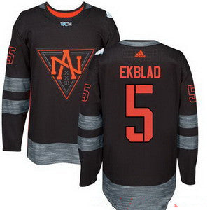 Mens North America Hockey 5 Aaron Ekblad Black 2016 World Cup Of Hockey Stitched Adidas Wch Game Jersey