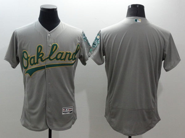 Mens Oakland Athletics Blank Gray Flex Base 2016 Mlb Player Baseball Jersey