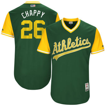 Mens Oakland Athletics Matt Chapman Chappy Majestic Green 2017 Players Weekend Authentic Jersey