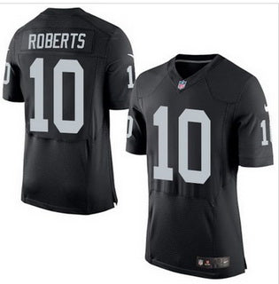 Mens Oakland Raiders 10 Seth Roberts Black Team Color 2015 Nfl Nike Elite Jersey