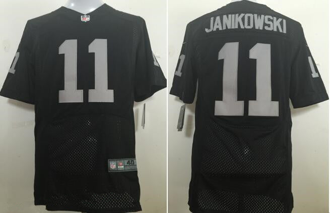Mens Oakland Raiders 11 Sebastian Janikowski New Black Team Color Stitched Nfl Nike Elite Jersey
