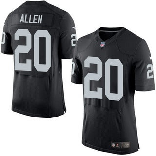 Mens Oakland Raiders 20 Nate Allen Black Team Color 2015 Nfl Nike Elite Jersey