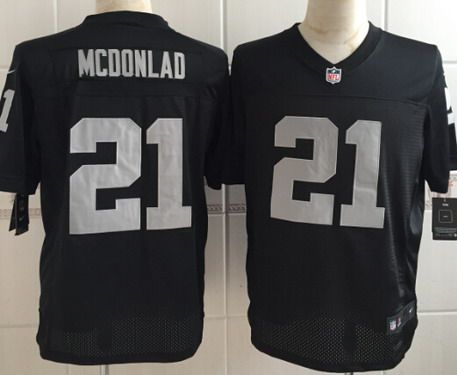 Mens Oakland Raiders 21 Dexter Mcdonald Nike Black Elite Jersey