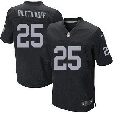 Mens Oakland Raiders 25 Fred Biletnikoff Black Retired Player Nfl Nike Elite Jersey