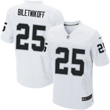 Mens Oakland Raiders 25 Fred Biletnikoff White Retired Player Nfl Nike Elite Jersey