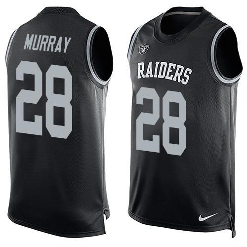 Mens Oakland Raiders 28 Latavius Murray Nike Black Printed Player Name Number Tank Top