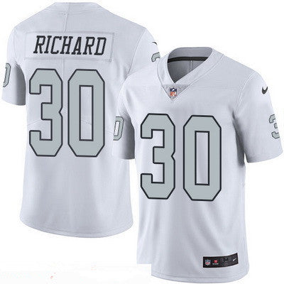 Mens Oakland Raiders 30 Jalen Richard White 2016 Color Rush Stitched Nfl Nike Limited Jersey