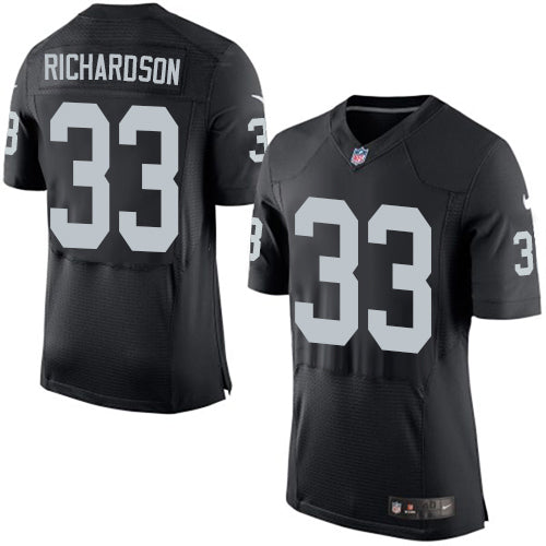Mens Oakland Raiders 33 Trent Richardson Black Team Color Nfl Nike Elite Jersey