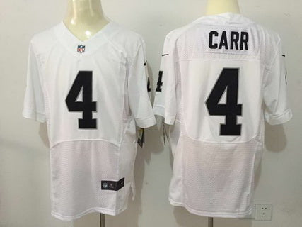 Mens Oakland Raiders 4 Derek Carr White Road 2015 Nfl Nike Elite Jersey