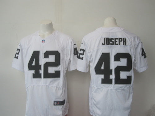 Mens Oakland Raiders 42 Karl Joseph White Road 2015 Nfl Nike Elite Jersey