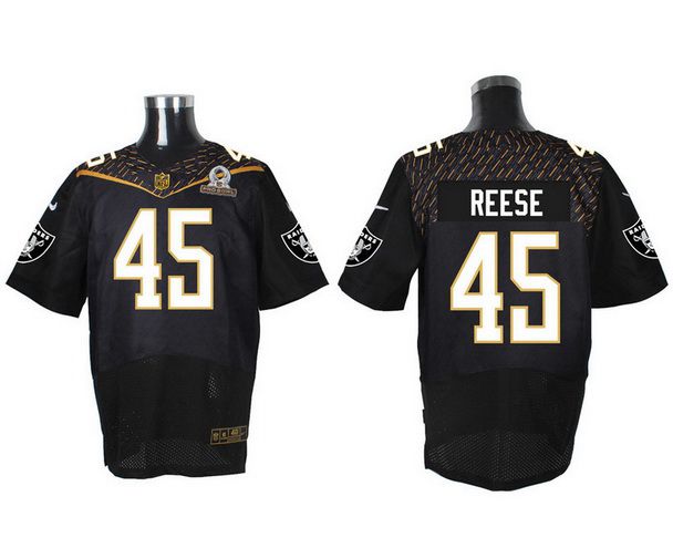Mens Oakland Raiders 45 Marcel Reece Black 2016 Pro Bowl Nike Elite Jersey