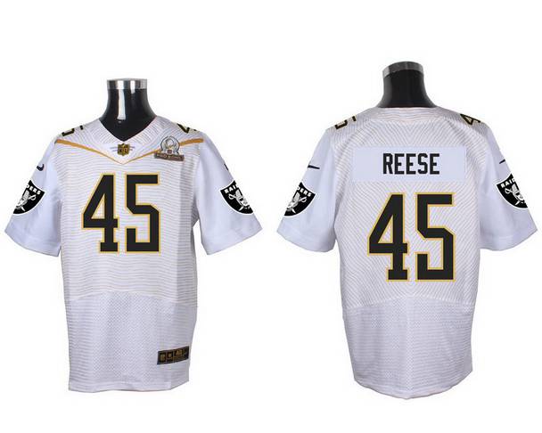 Mens Oakland Raiders 45 Marcel Reece White 2016 Pro Bowl Nike Elite Jersey