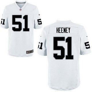 Mens Oakland Raiders 51 Ben Heeney White Road Nfl Nike Elite Jersey