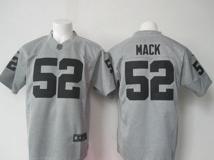 Mens Oakland Raiders 52 Khalil Mack Nike Gray Gridiron 2015 Nfl Gray Limited Jersey