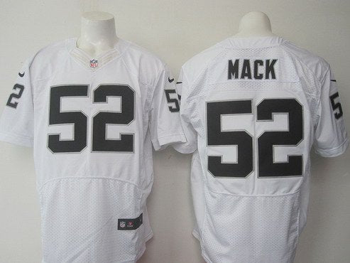 Mens Oakland Raiders 52 Khalil Mack White Road 2015 Nfl Nike Elite Jersey