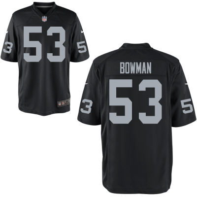 Mens Oakland Raiders 53 Navorro Bowman Nike Black Elite Jersey