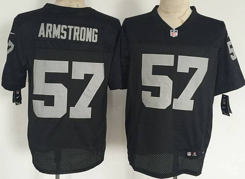 Mens Oakland Raiders 57 Ray ray Armstrong Nike Black Elite Jersey