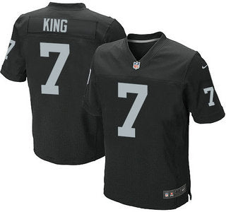 Mens Oakland Raiders 7 Marquette King Black Team Color Nfl Nike Elite Jersey
