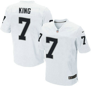 Mens Oakland Raiders 7 Marquette King White Road Nfl Nike Elite Jersey