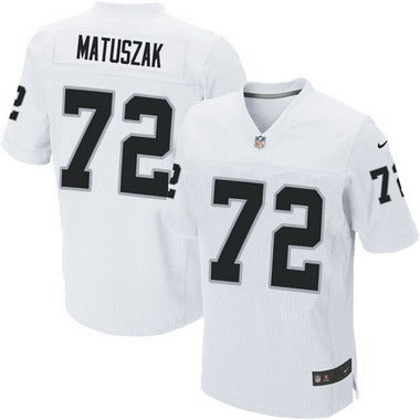 Mens Oakland Raiders 72 John Matuszak White Retired Player Nfl Nike Elite Jersey
