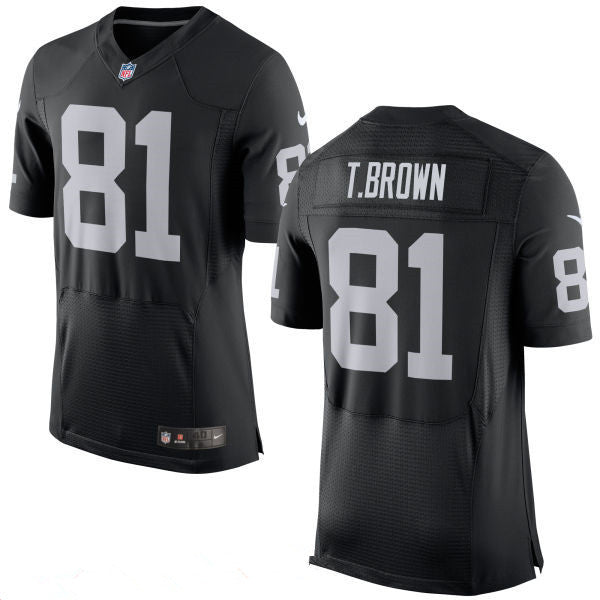 Mens Oakland Raiders 81 Tim Brown New Black Stitched Nfl Retired Player Nike Elite Jersey