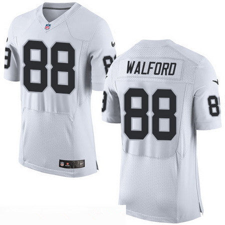 Mens Oakland Raiders 88 Clive Walford New White Road Stitched Nfl Nike Elite Jersey