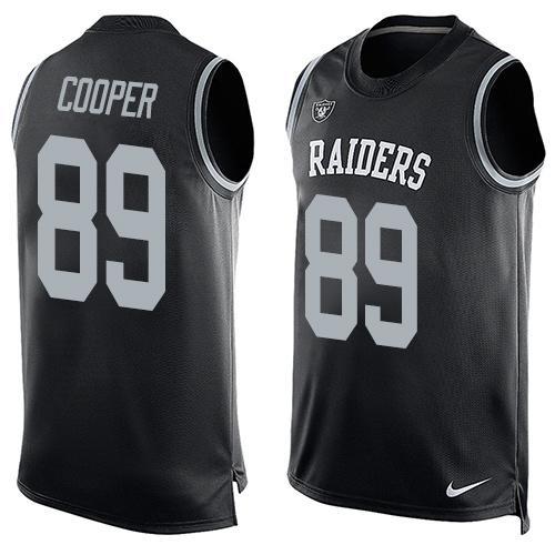 Mens Oakland Raiders 89 Amari Cooper Black Nike Tank Top Printed Nfl Limited Jersey