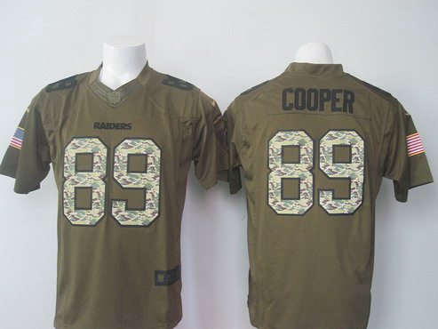 Mens Oakland Raiders 89 Amari Cooper Green Salute To Service 2015 Nfl Nike Limited Jersey